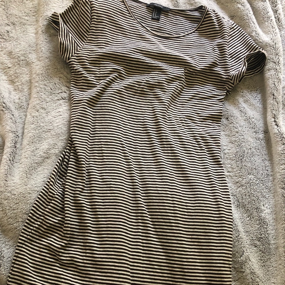 Forever 21 Black & White Striped Dress